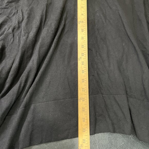 Lane Bryant Open Front Cardigan Sweater Sz 26/28 Black Drape Ribbed Shrug Career - Picture 6 of 6